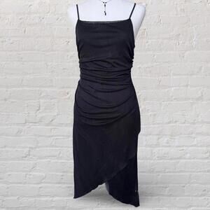 y2k midi dress with silver sparkle details